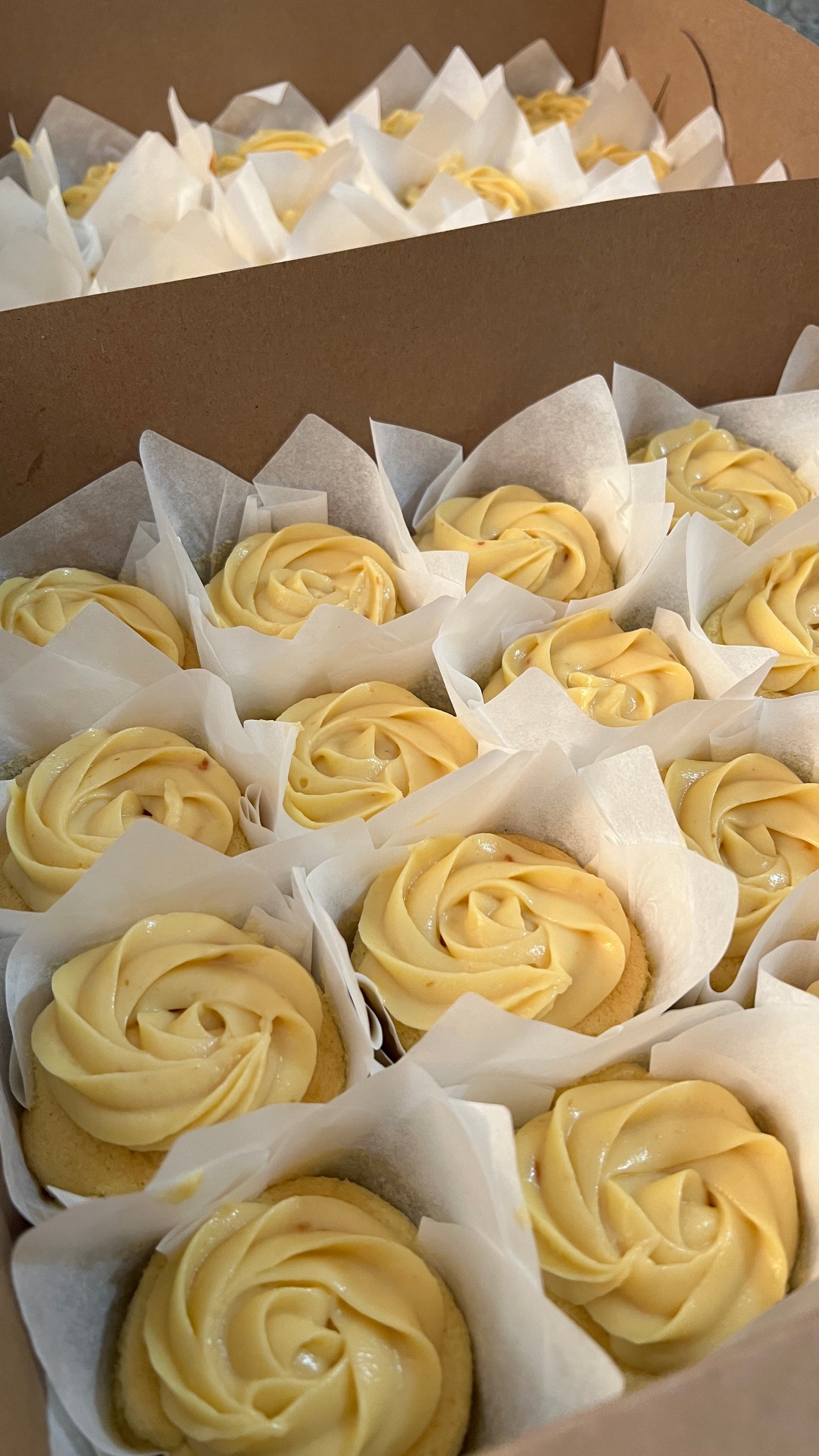 Dulce de leche or Yema cupcakes in a tulips liner