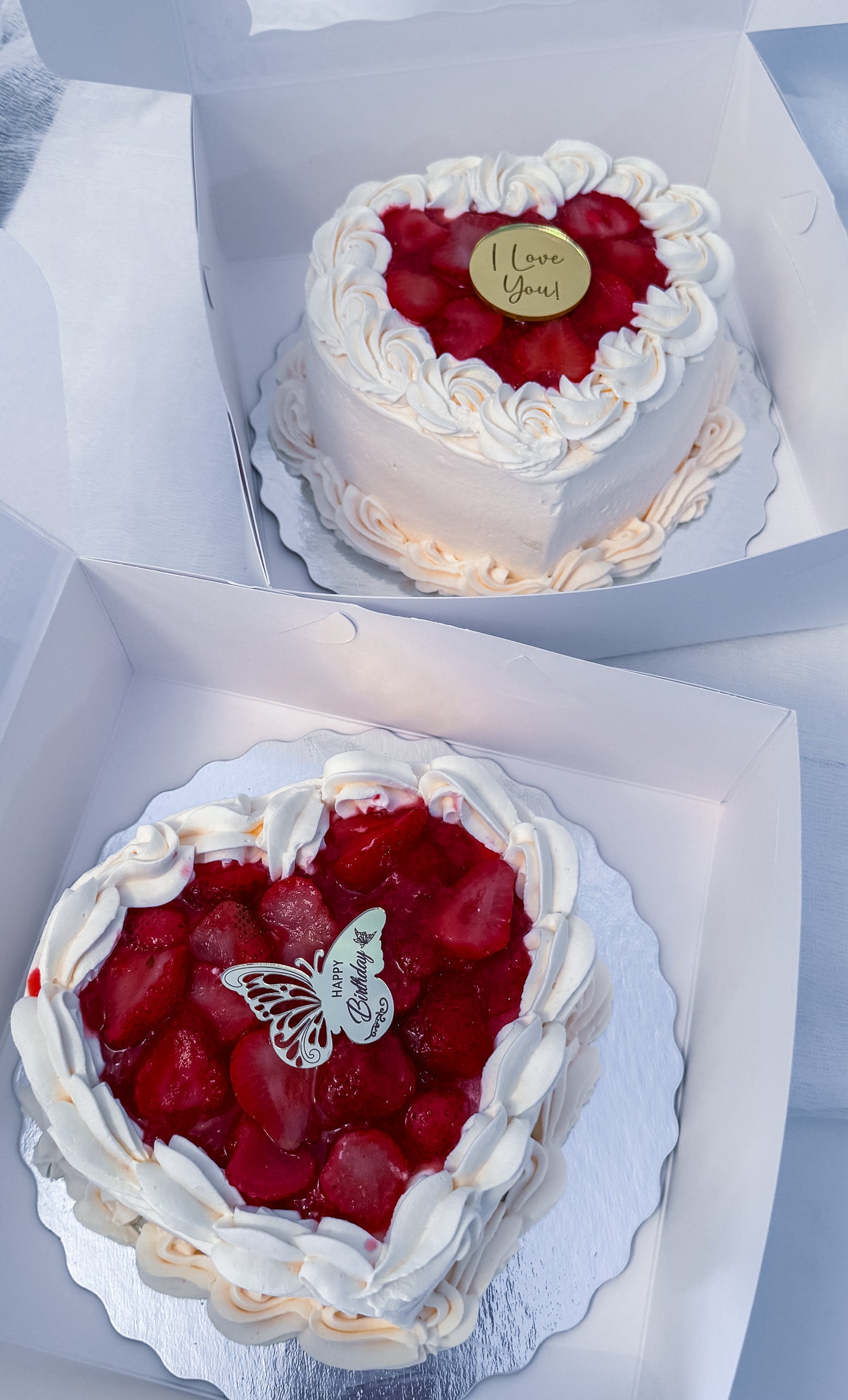 Heart shape strawberry shortcake 7x4