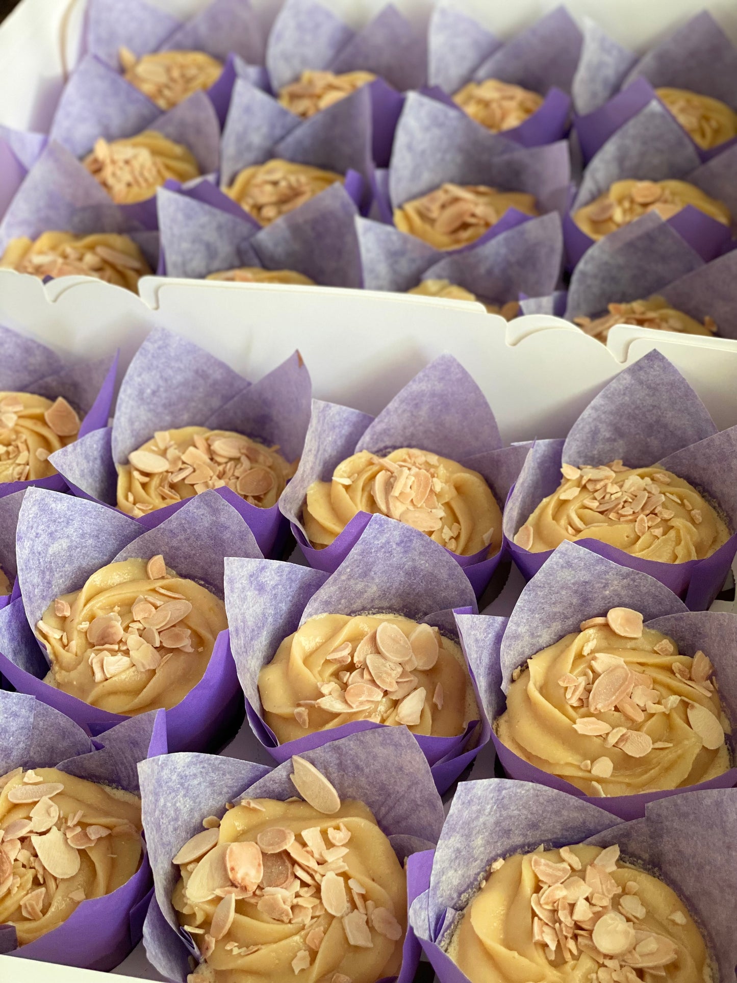 Dulce de leche or Yema cupcakes in a tulips liner