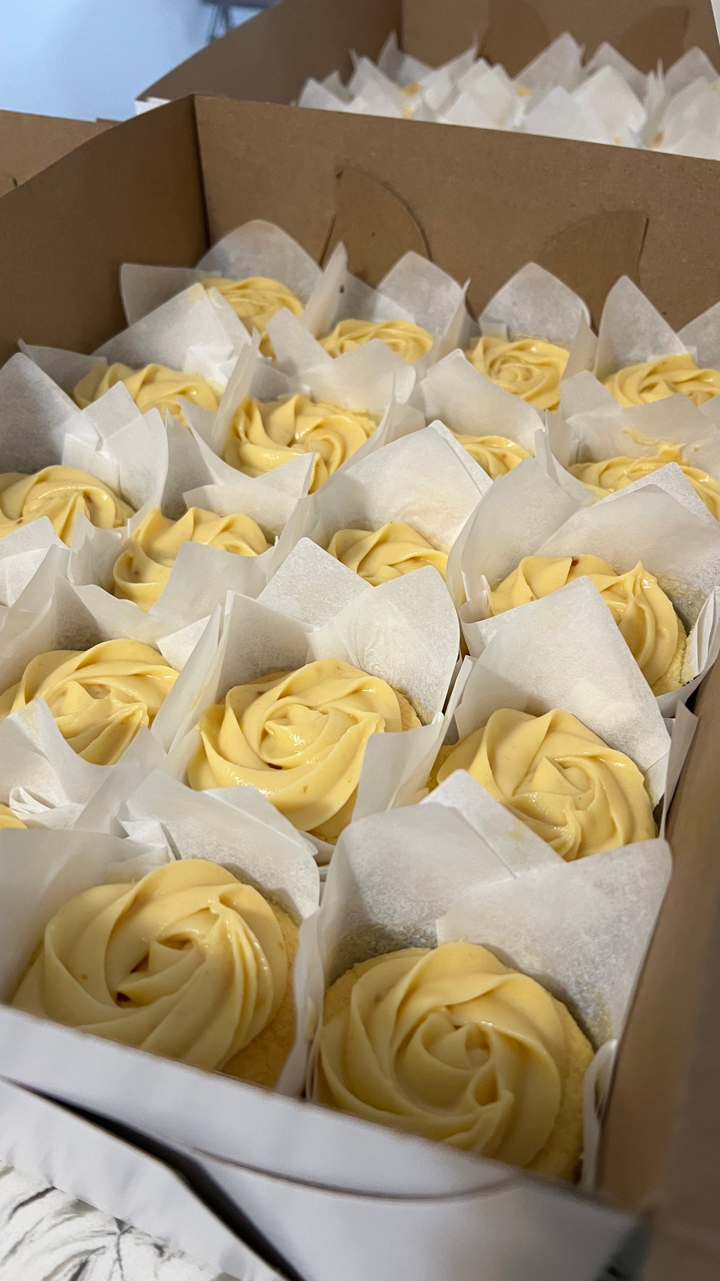 Dulce de leche or Yema cupcakes in a tulips liner