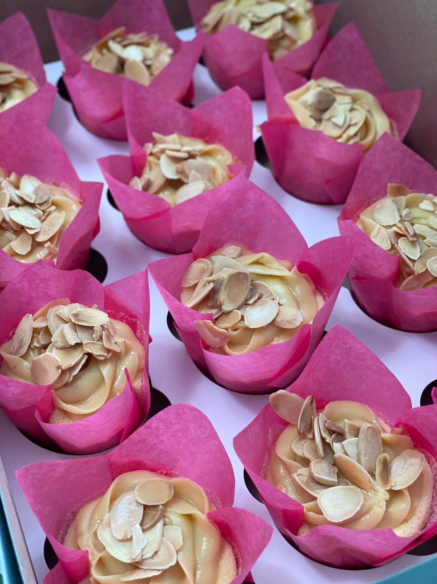 Dulce de leche or Yema cupcakes in a tulips liner