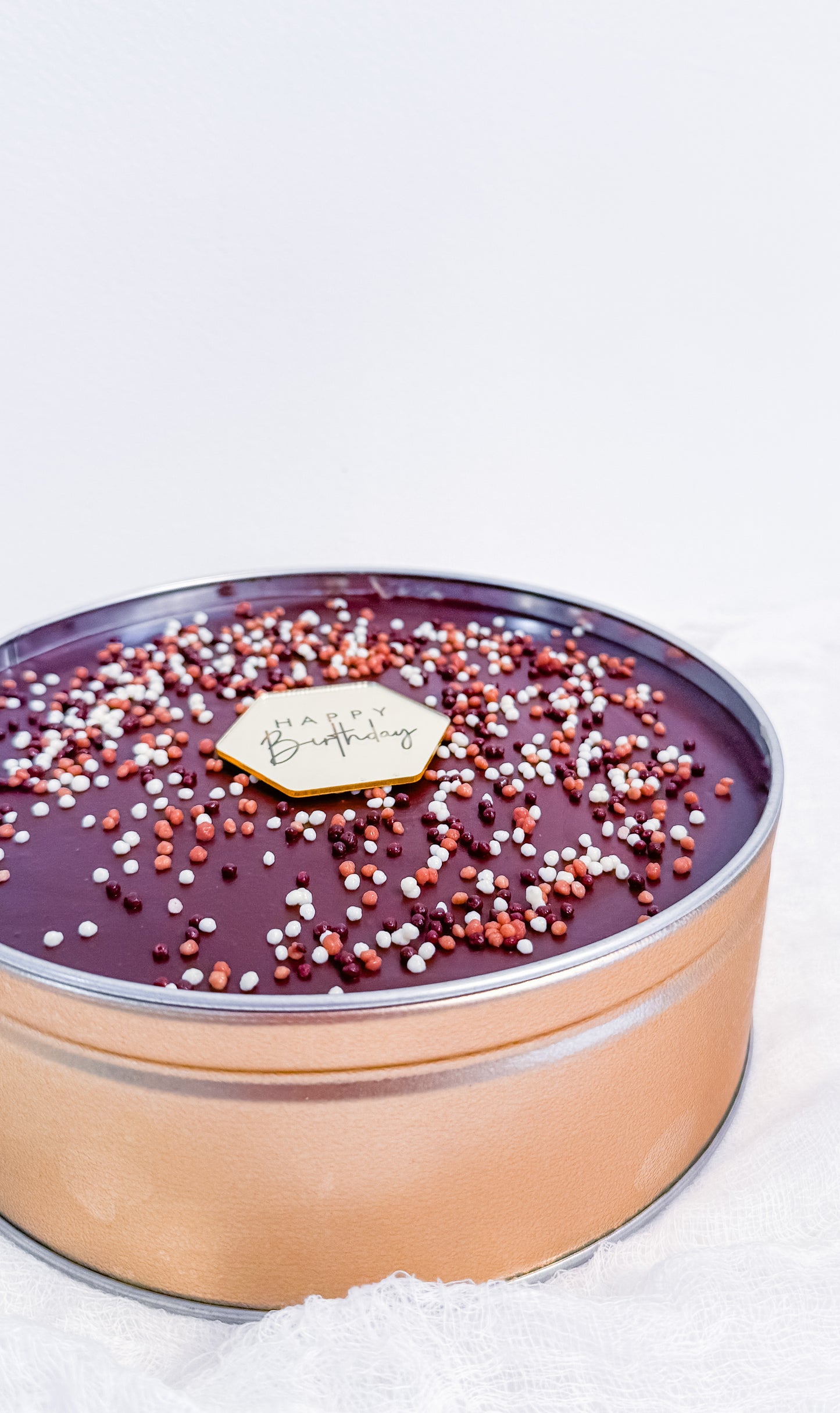 Angels Chocolate Cake in a 7x3 can