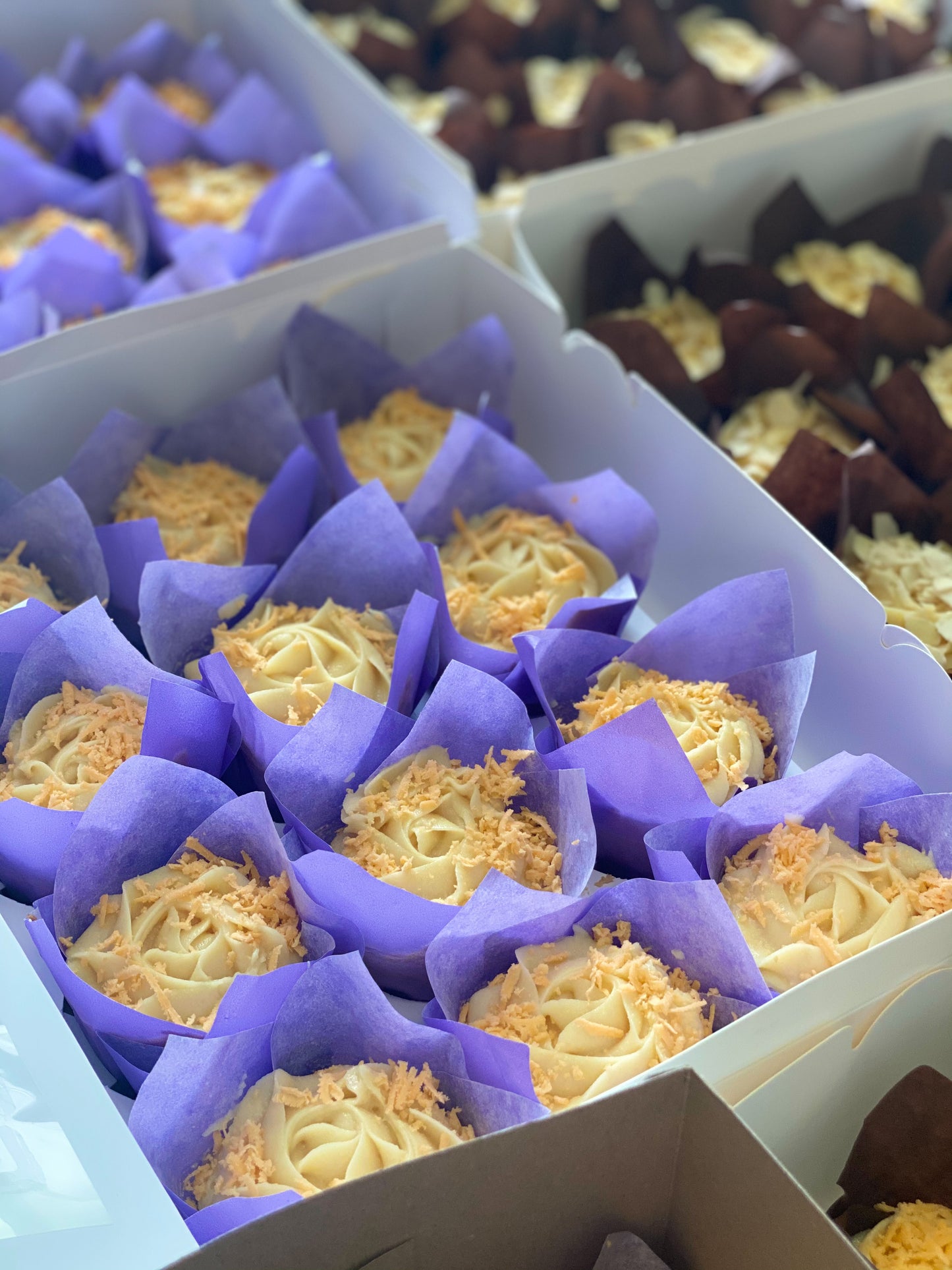 Dulce de leche or Yema cupcakes in a tulips liner