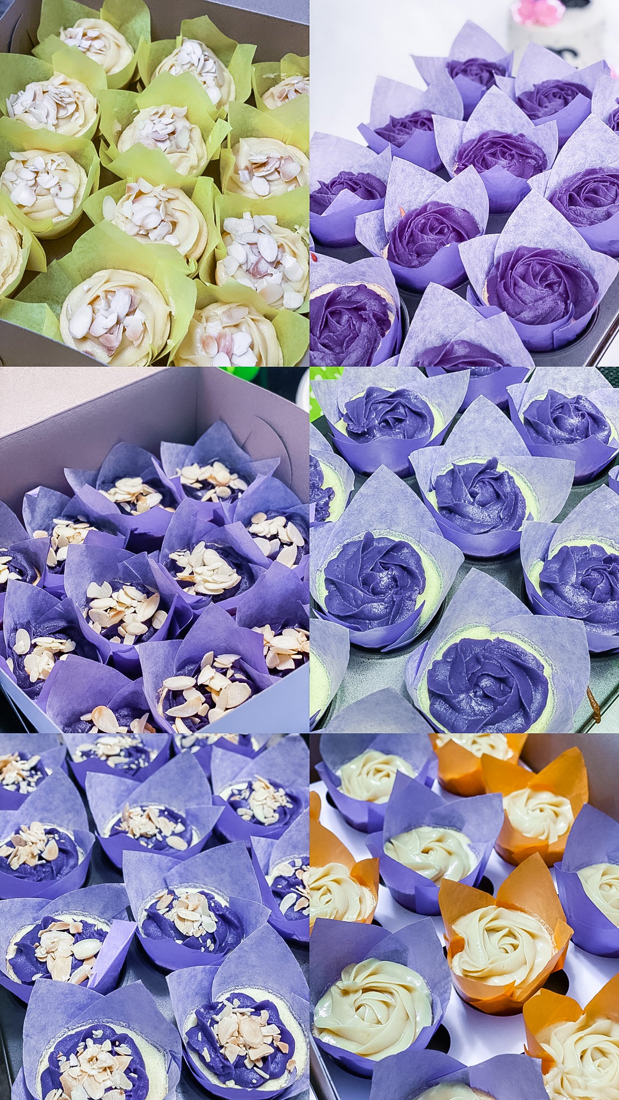 Dulce de leche or Yema cupcakes in a tulips liner