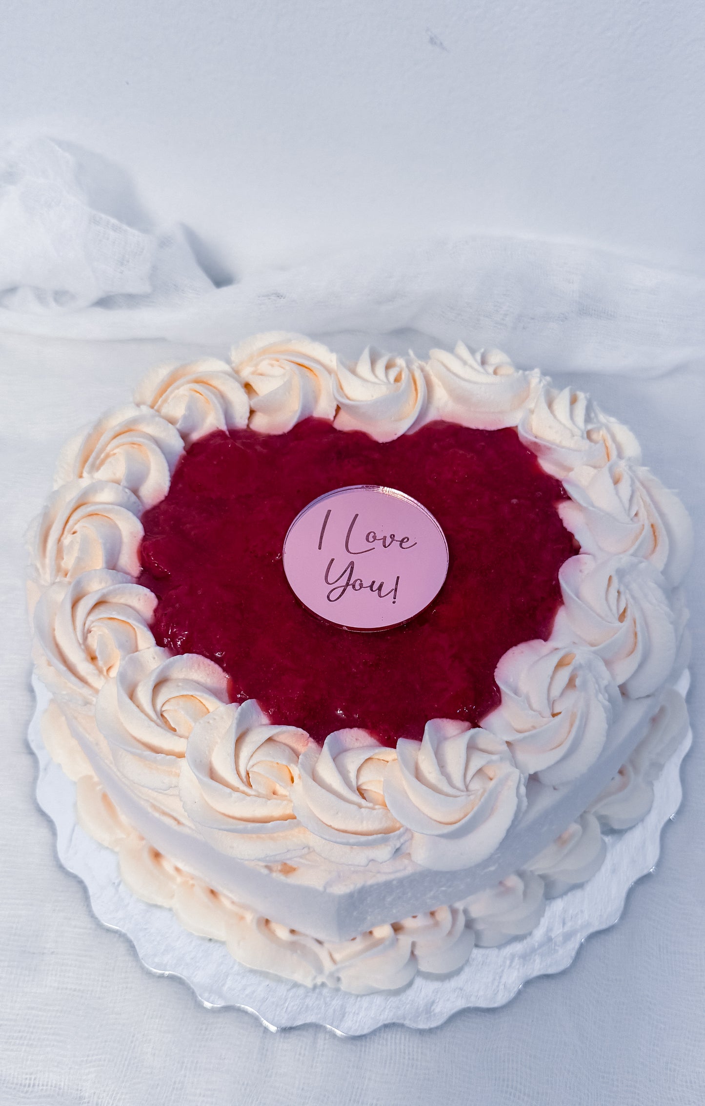 Heart shape strawberry shortcake 7x4