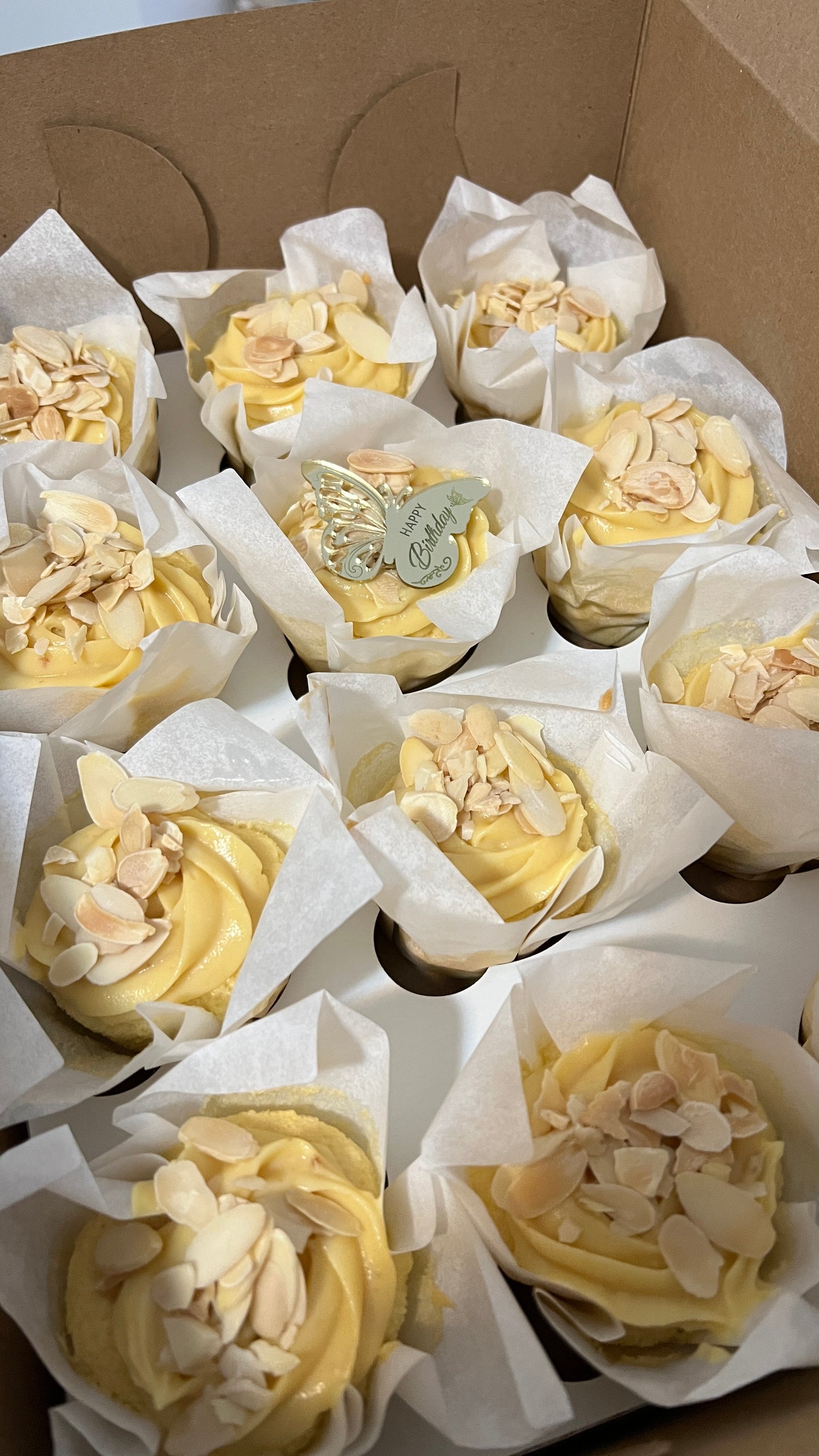 Dulce de leche or Yema cupcakes in a tulips liner