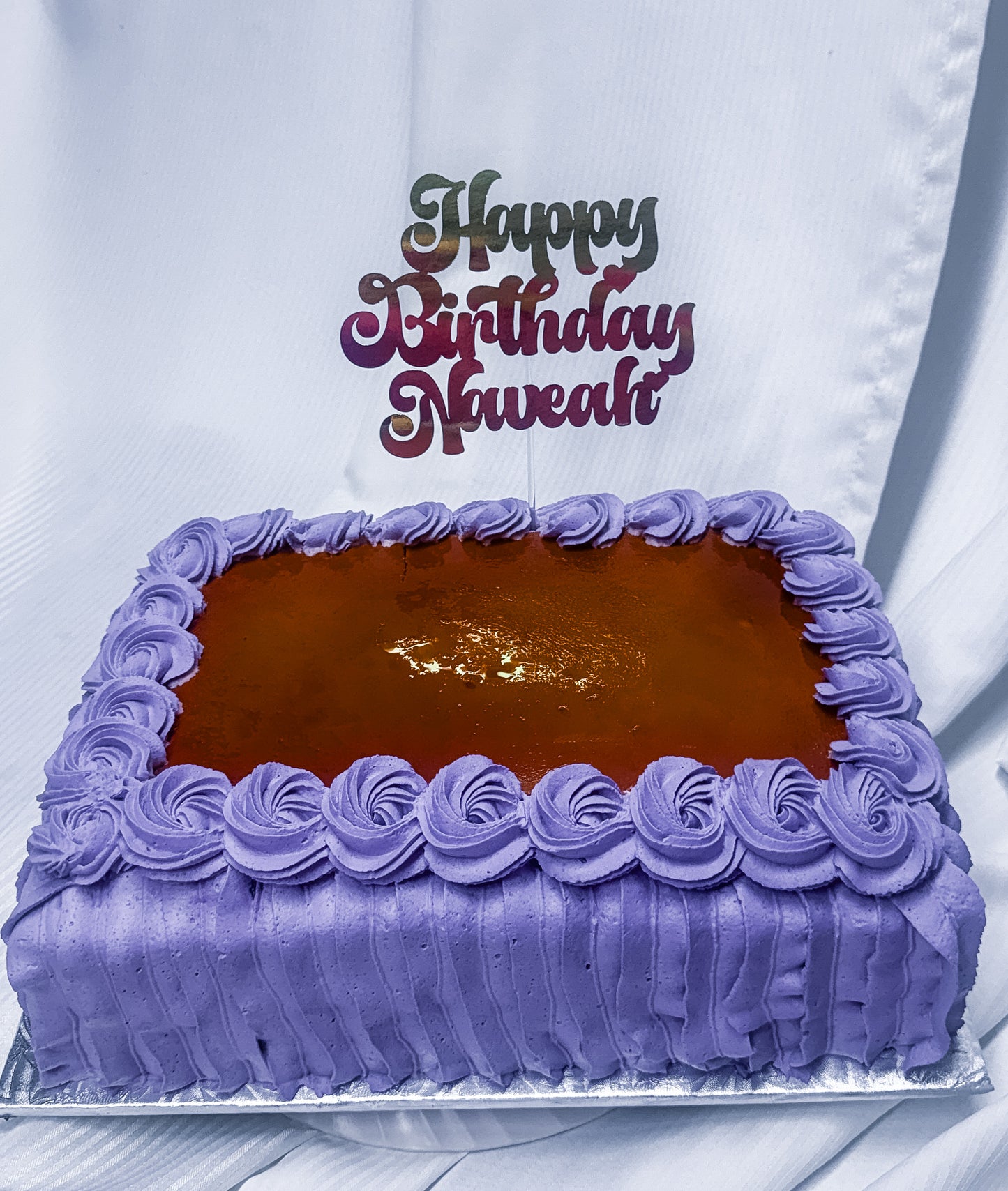 Rectangular Ube harvest cake size 9x11